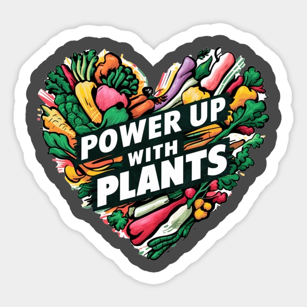 Power Up With Plants Sticker by Vinokurio